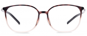 Amanda optical frame in the colour Latte displayed in front view.