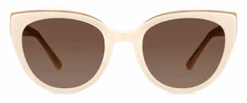 Amelia sunglasses frame in the colour Almond displayed in front view.