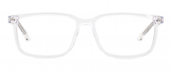 Andrew optical frame in the colour Clear Crystal displayed in front view.