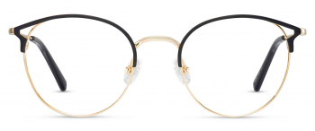 Betty optical frame in the colour Brushed Obsidian displayed in front angle view.