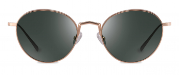 Bryce sunglasses frame in the colour Rose Gold displayed in front angle view.