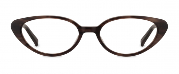 Carrie optical frame in the colour Dark Chocolate displayed in front view.