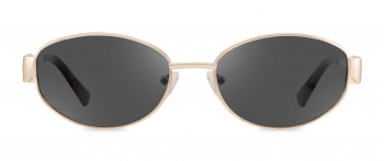 Cruz sunglasses frame in the colour Gold displayed in front view.