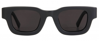 Eddie sunglasses frame in the colour Obsidian Black Matte displayed in front view.