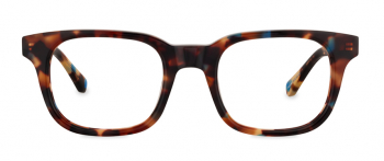 Emet optical frame in the colour Sapphire Tortoise displayed in front view.
