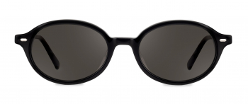 Gigi sunglasses frame in the colour Obsidian Black displayed in front view.