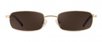 Isabella sunglasses frame in the colour Gold displayed in front view.