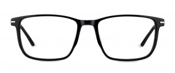 Jacob optical frame in the colour Obsidian Black displayed in front view.