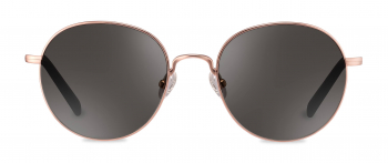 Kato sunglasses frame in the colour Rose Gold displayed in front angle view.