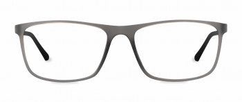 Logan optical frame in the colour Ash displayed in front angle view.
