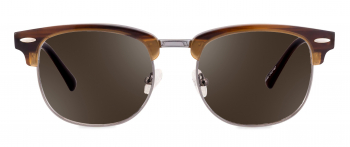 Marco sunglasses frame in the colour Americano displayed in front angle view.