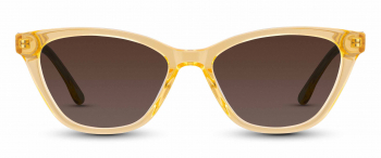 Marielle sunglasses frame in the colour Sunshine displayed in front view.