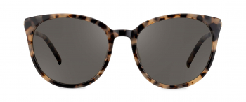 Olivia sunglasses frame in the colour Chocolate Chip displayed in front view.