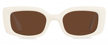 Paloma sunglasses frame in the colour Almond displayed in front view.