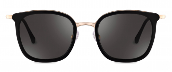 Peggy sunglasses frame in the colour Obsidian Black Matte displayed in front angle view.