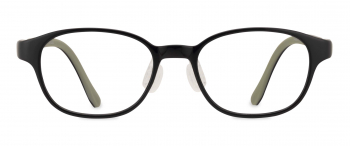 Sammie optical frame in the colour Obsidian Black displayed in front view.