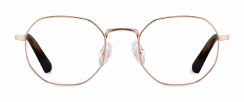 Soma optical frame in the colour Rose Gold displayed in front angle view.