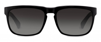 Squire sunglasses frame in the colour Obsidian Black displayed in front angle view.
