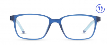 Stanislas optical frame in the colour Scuba Blue displayed in front view.