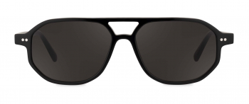 Tyla sunglasses frame in the colour Obsidian Black displayed in front view.