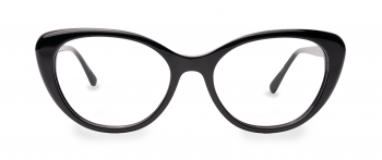 Vivian optical frame in the colour Obsidian Black displayed in front angle view.