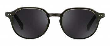 Winston sunglasses frame in the colour Dark Olive displayed in front angle view.