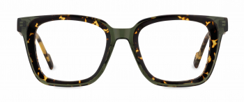 Yumi optical frame in the colour Kiwi displayed in front view.