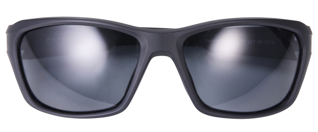 James frame in the colour Obsidian Black Matte displayed in flat angle view.