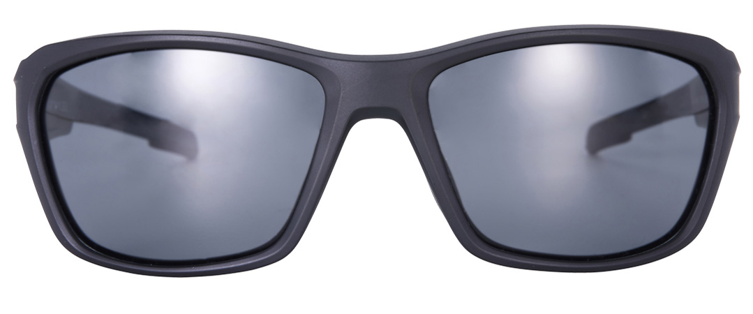 James frame in the colour Obsidian Black Matte displayed in front angle view.