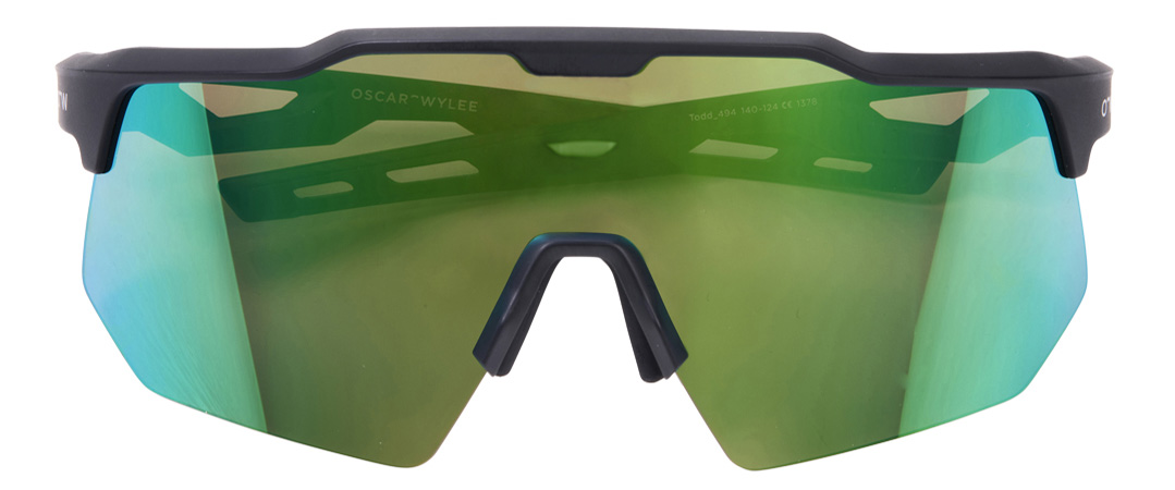 Todd frame in the colour Beetle Glaze displayed in flat angle view.
