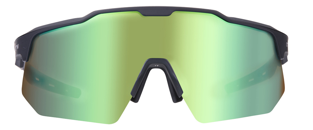 Todd frame in the colour Beetle Glaze displayed in front angle view.