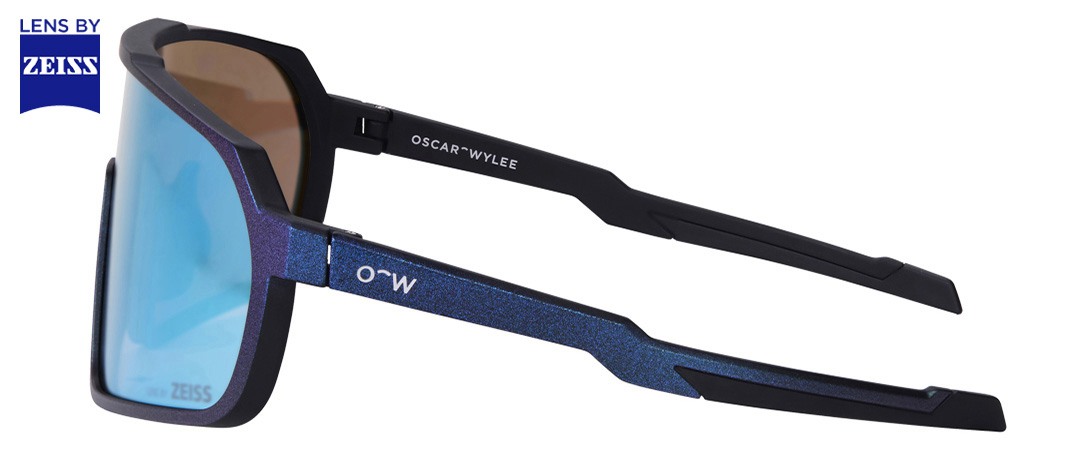Wes frame in the colour Night Sky displayed in side angle view.