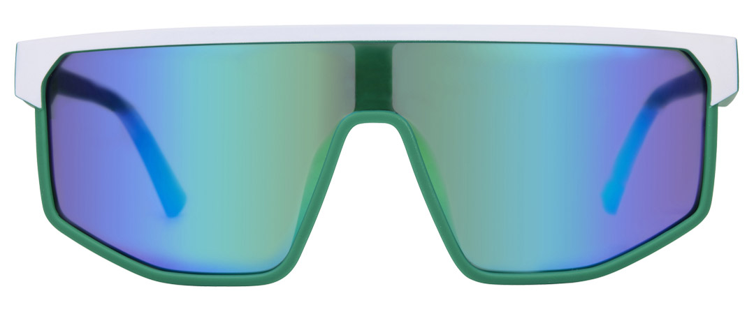 Goups frame in the colour Beetle Glaze displayed in front angle view.