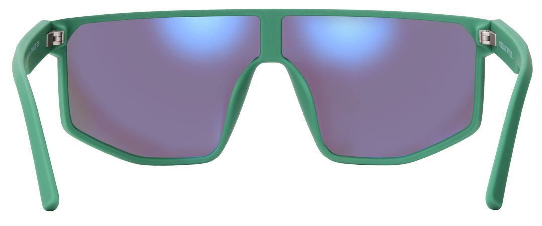 Goups frame in the colour Beetle Glaze displayed in back angle view.