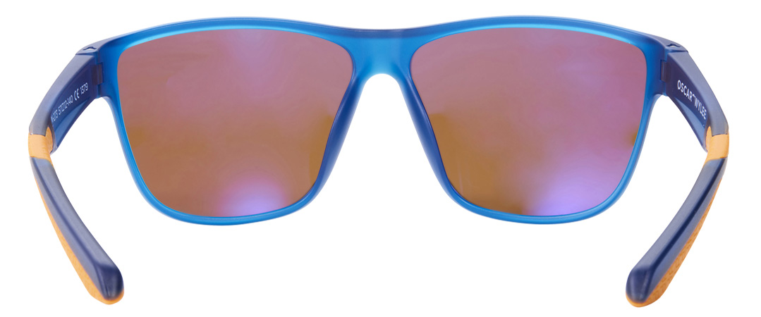 Owen frame in the colour Bolt Blue displayed in back angle view.