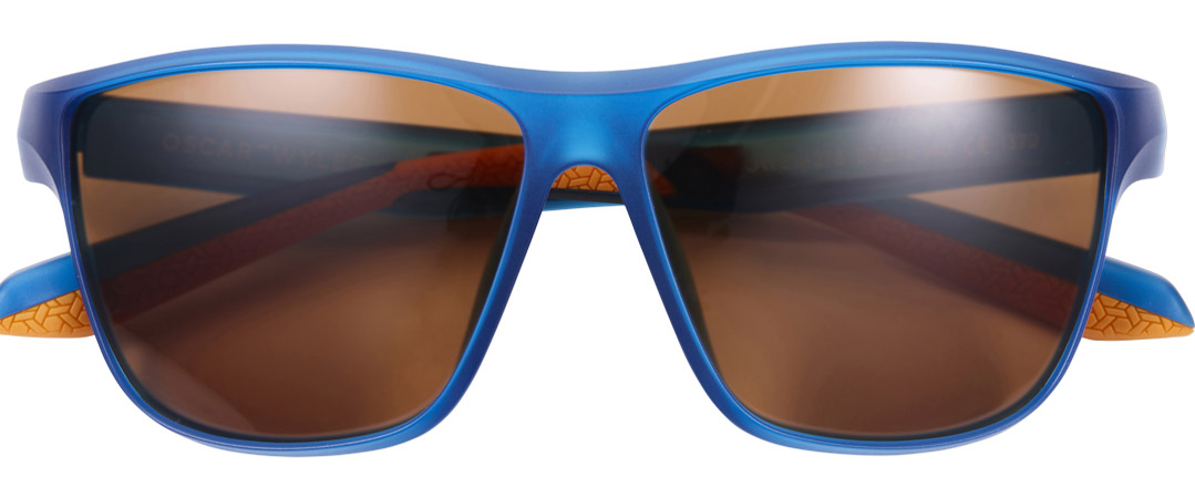 Owen frame in the colour Bolt Blue displayed in flat angle view.