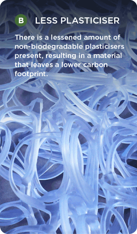 Bio-acetate glasses use less plasticiser and leave a lower carbon footprint.