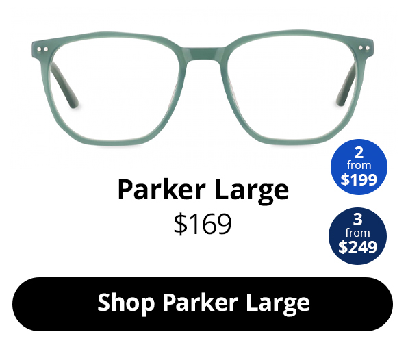 Parker Large optical glasses in the colour Jade