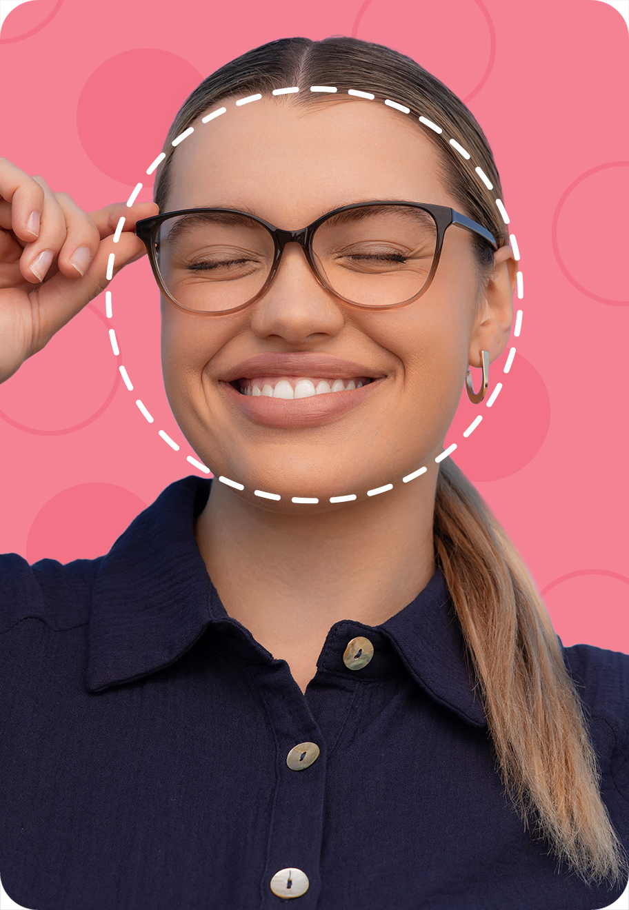 Oscar Wylee Cat-eye glasses for a Round face