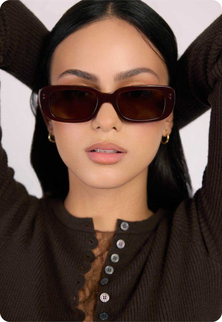 Loretta sunglasses frame in Cioccolato.