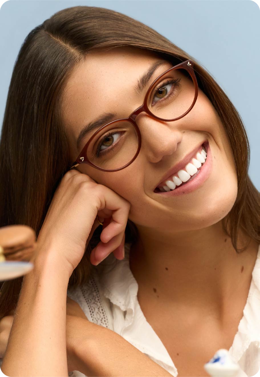 Christy optical frames in the colour Cioccolato.