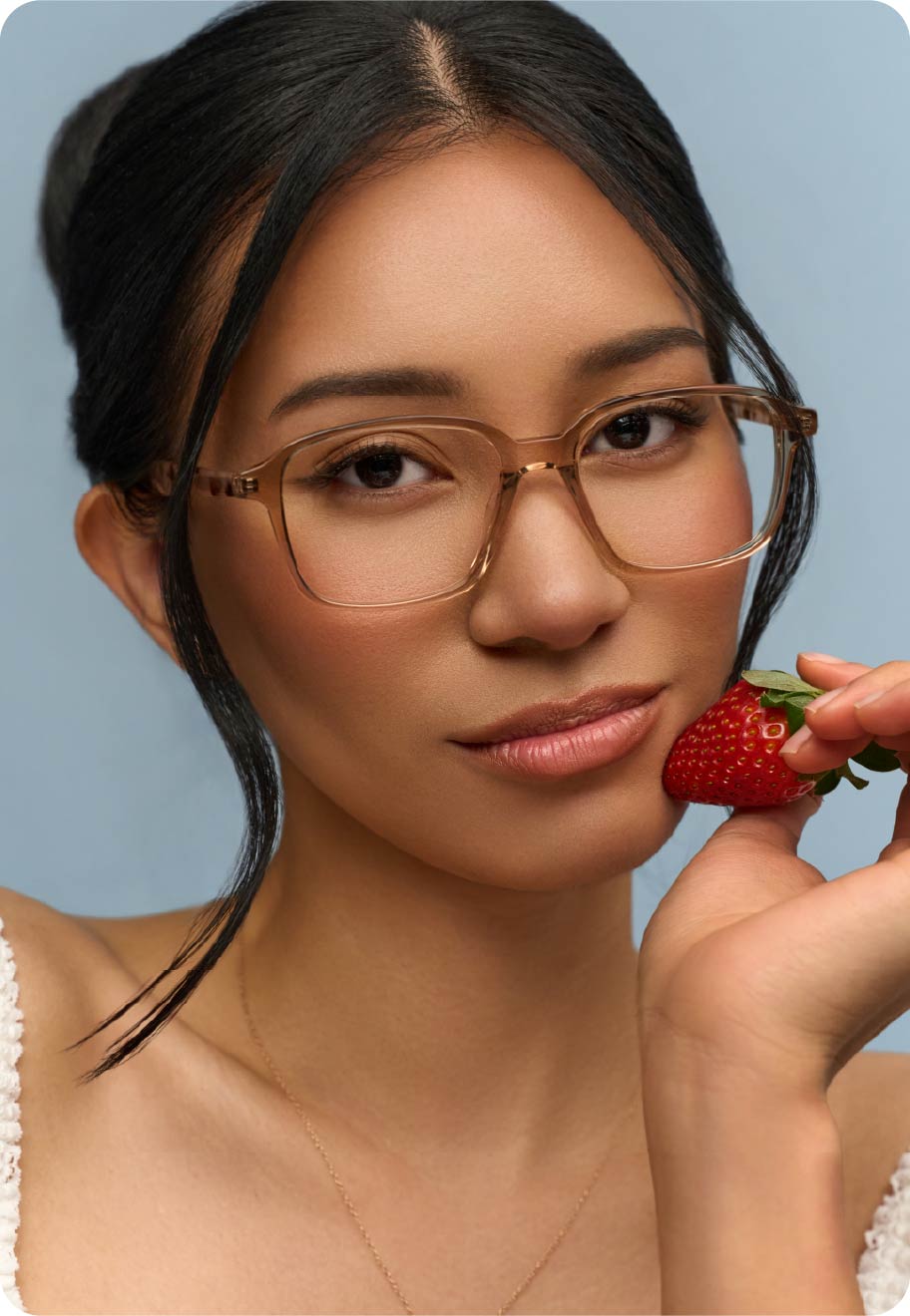 Ayo optical frames in the colour Bare Blush.