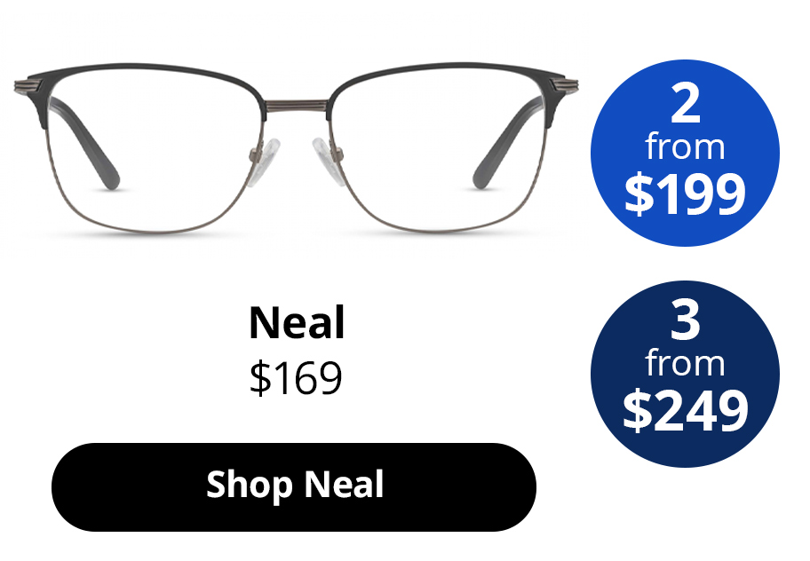 A photo of the Neal glasses in Satin Black