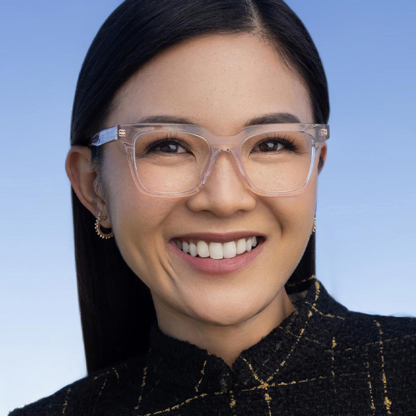 Model wearing Serge Small optical frame in Wheat
