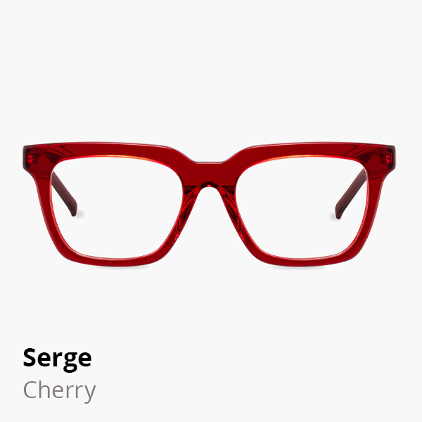 Serge optical frame in Cherry.