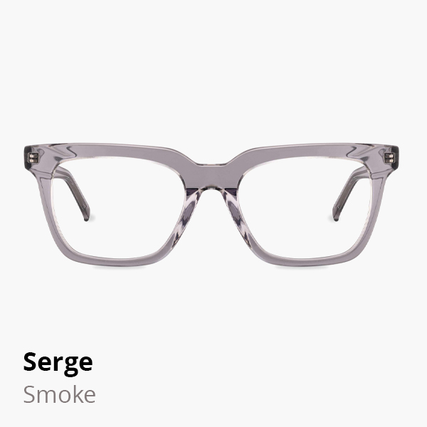 Serge optical frame in Smoke.