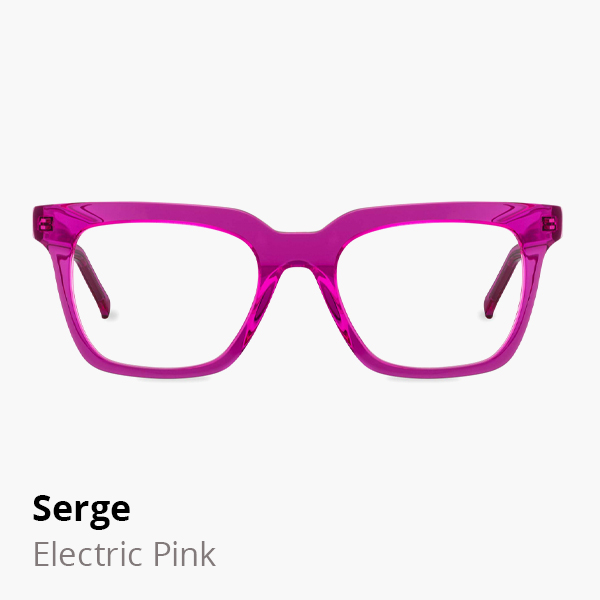 Serge optical frame in Electric Pink.