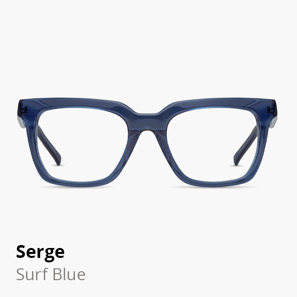 Serge optical frame in Surf Blue.
