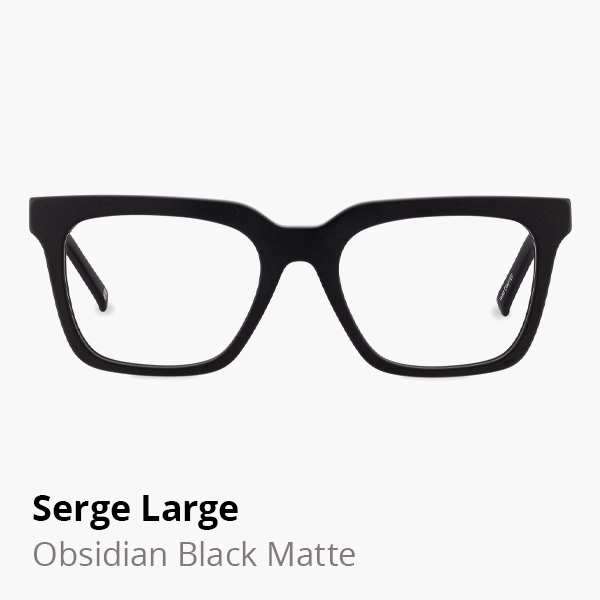 Serge Large optical frame in Obsidian Black Matte