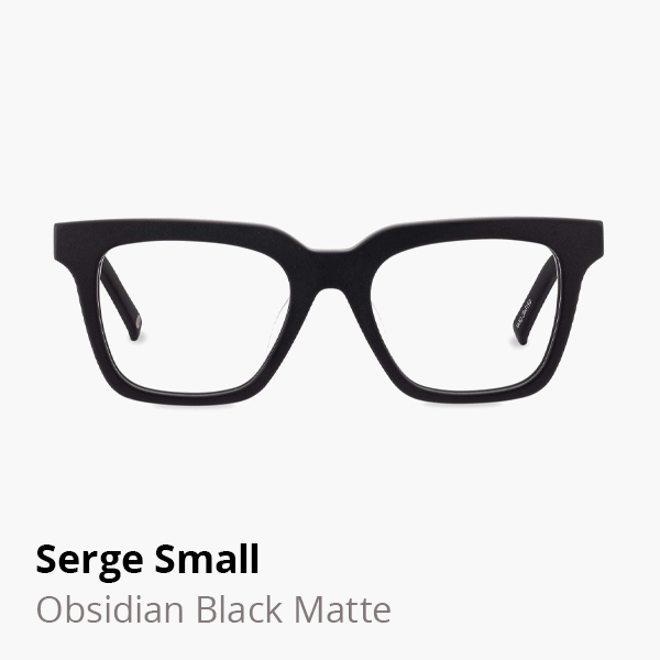 Serge Small optical frame in Obsidian Black Matte
